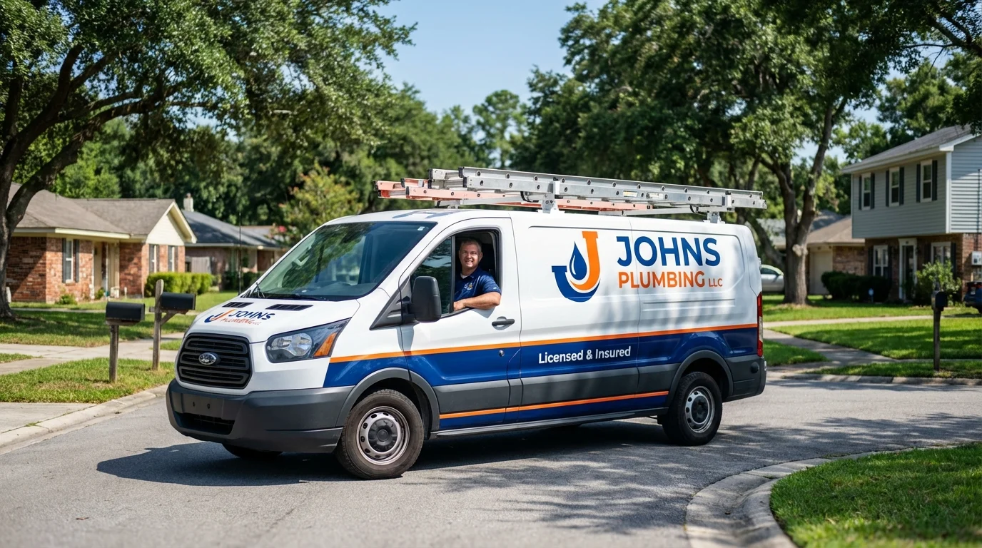 Johns Plumbing LLC service van in San Luis, AZ