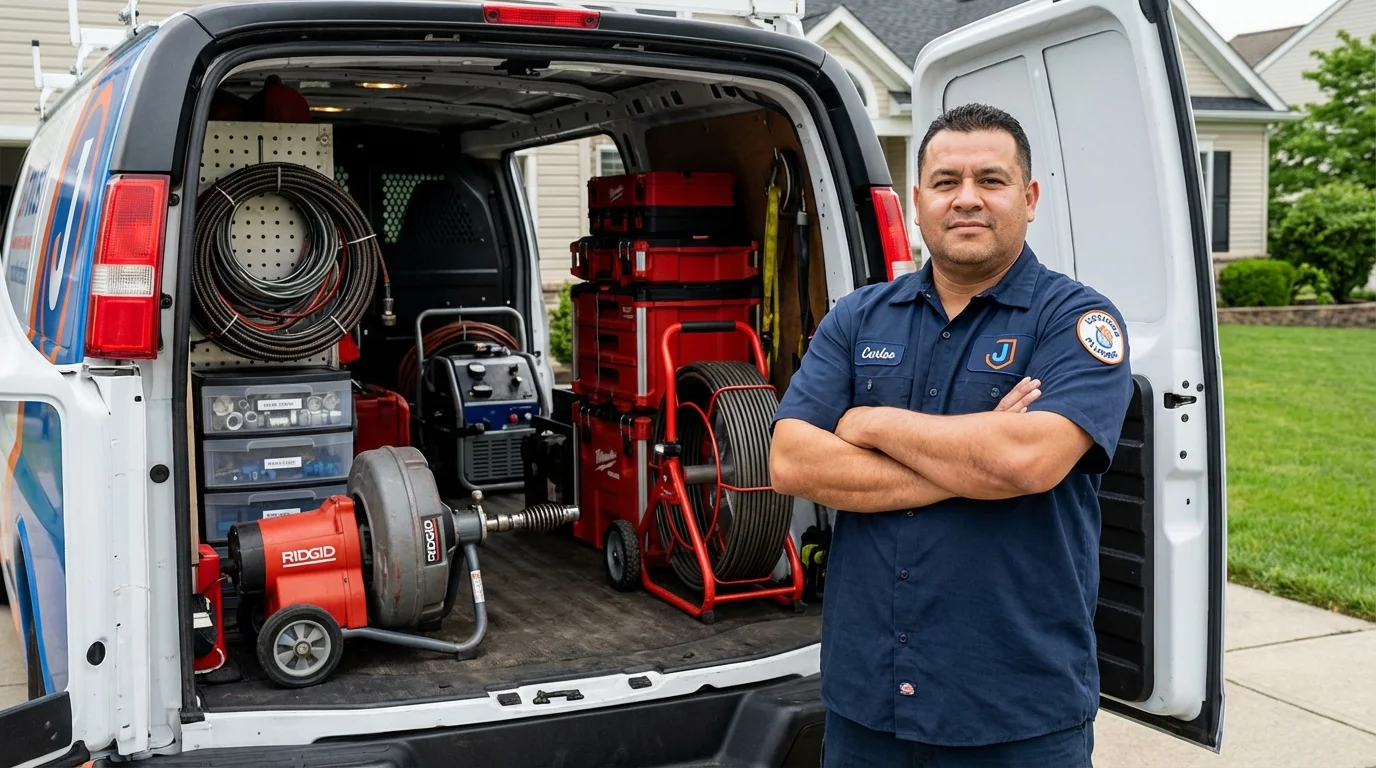 Professional drain cleaning equipment and Johns Plumbing LLC plumber in San Luis